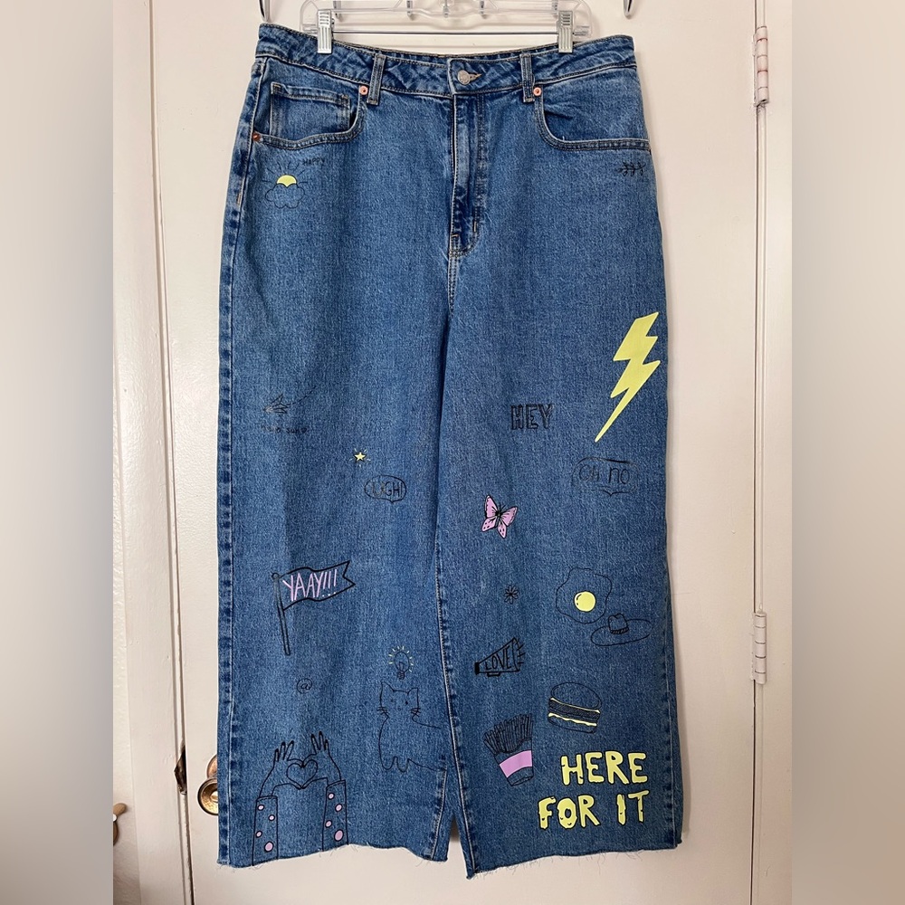 Wild Fable Blue Denim with Yellow Accents